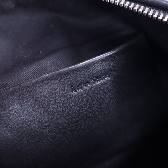 & OTHER STORIES Soft Leather Studded Shoulder Bag Black and Silver - Picture 7 of 9